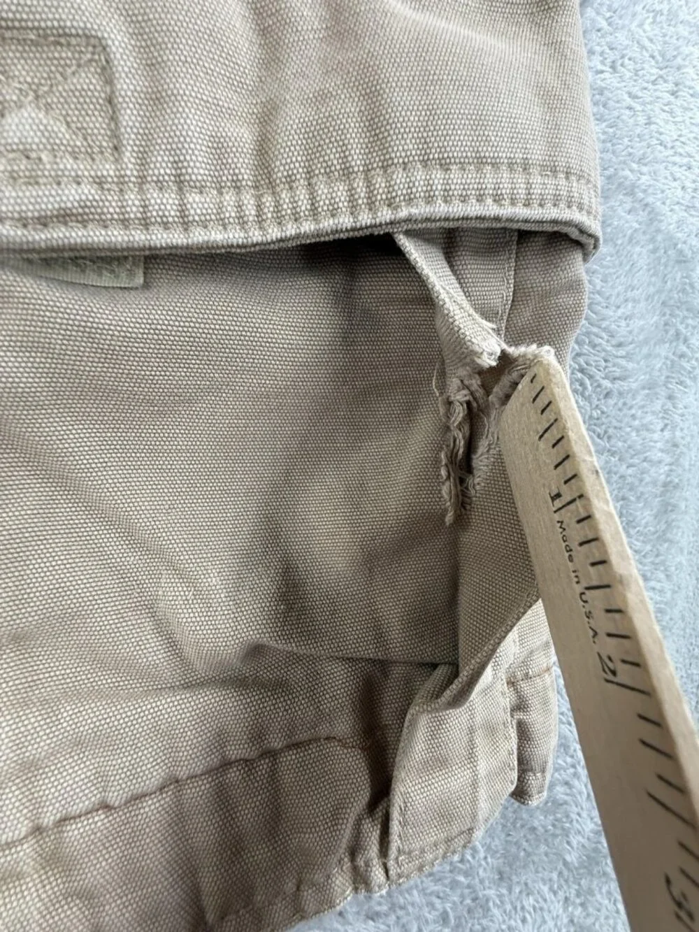 Vintage Carhartt Cargo Shorts Mens 42 Brown Canvas Utility Workwear Relaxed Fit
